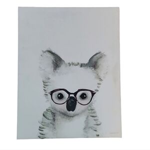 Koala‎ with Glasses Canvas Wall Art 11"×14" inches